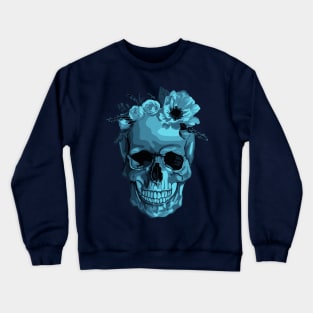 Skull With Flower Crown Crewneck Sweatshirt